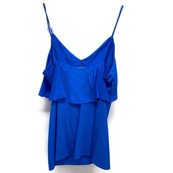 Diane Von Furstenberg Cobalt Blue Silk Tank Top - Picture 2 of 3